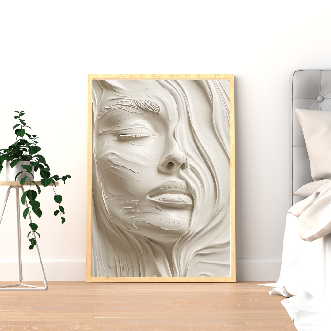 Flowing Hair – Abstract Feminine Wall Art Print