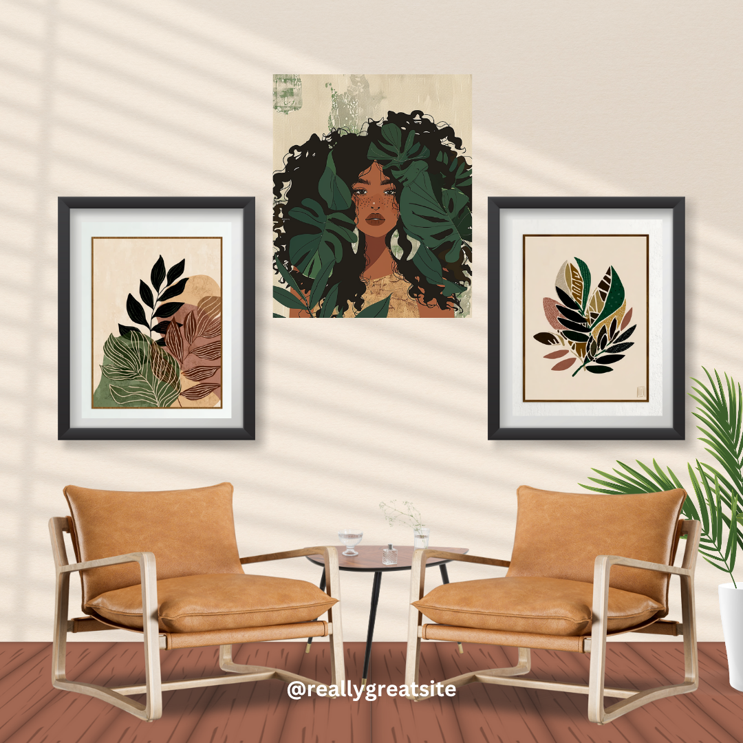 Bohemian Serenity – Leaf Wall Art Print I