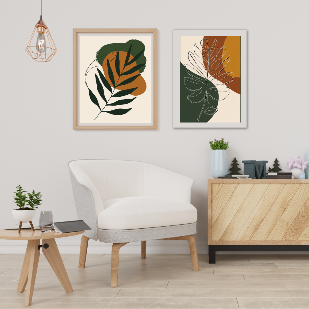 Bohemian Leaves – Gallery Wall Art Set