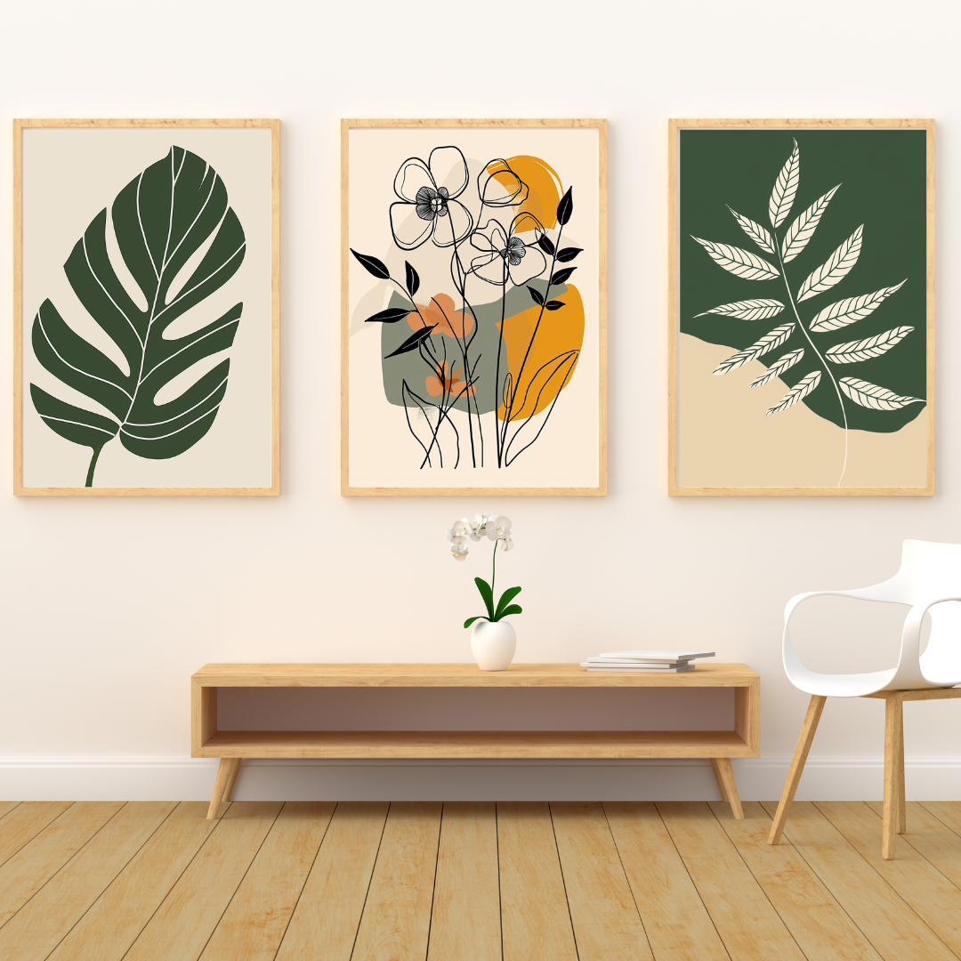 Bohemian Flora – Leaf & Flower Gallery Wall Set