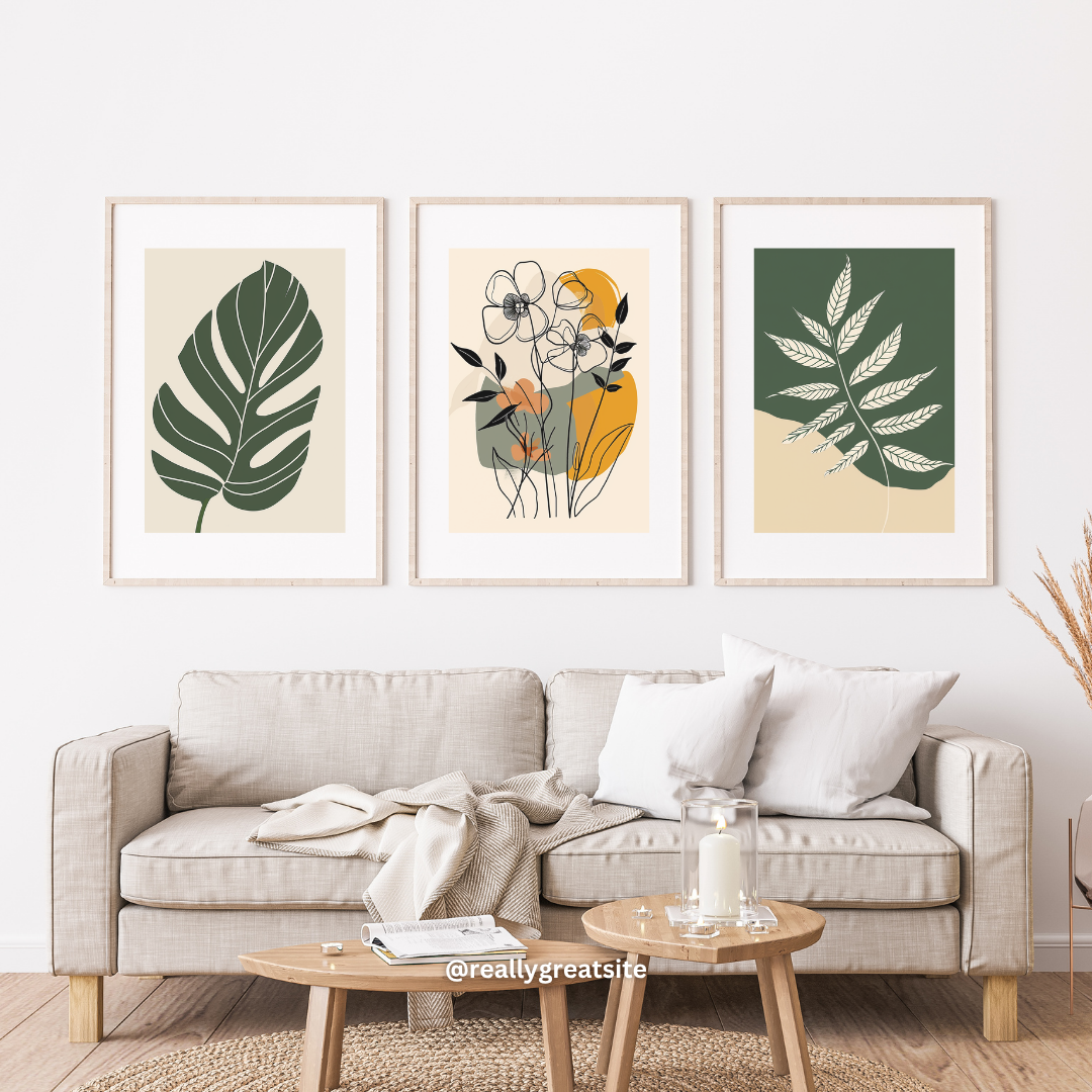Bohemian Flora – Leaf & Flower Gallery Wall Set