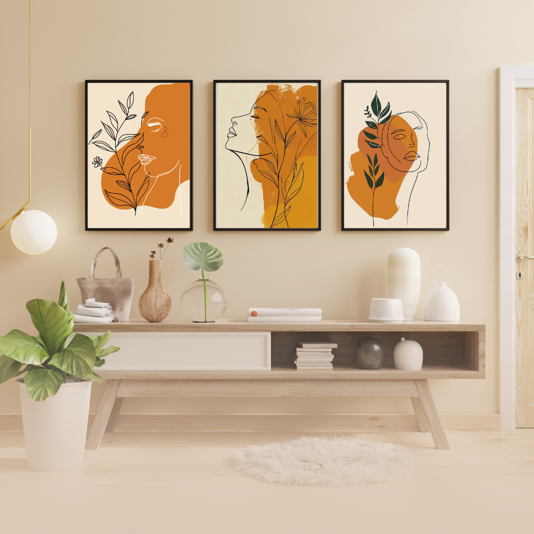 Bohemian Harmony – Line Art Gallery Wall Set