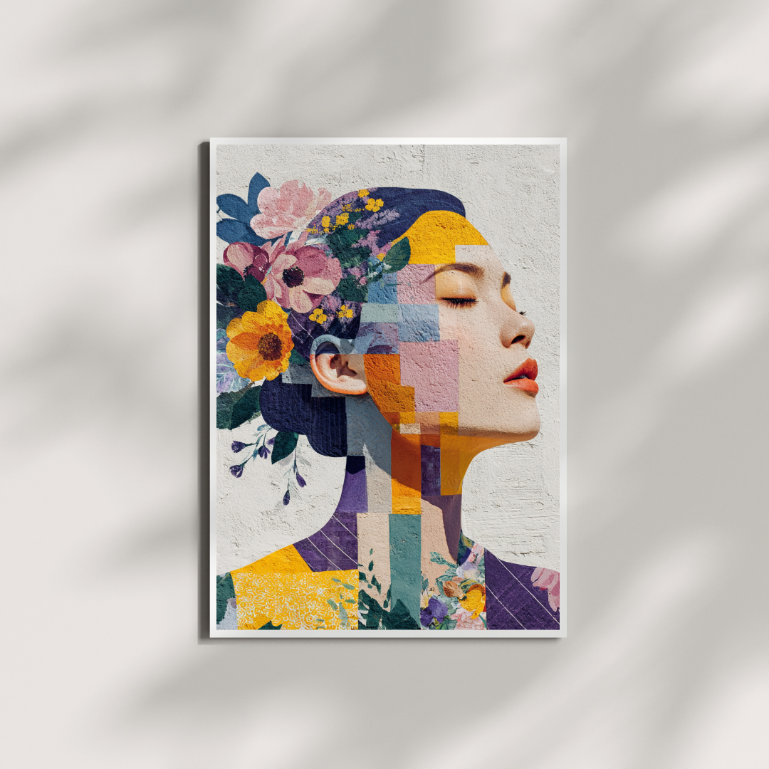 Fleur Muse – Woman with Flowers Wall Art Print